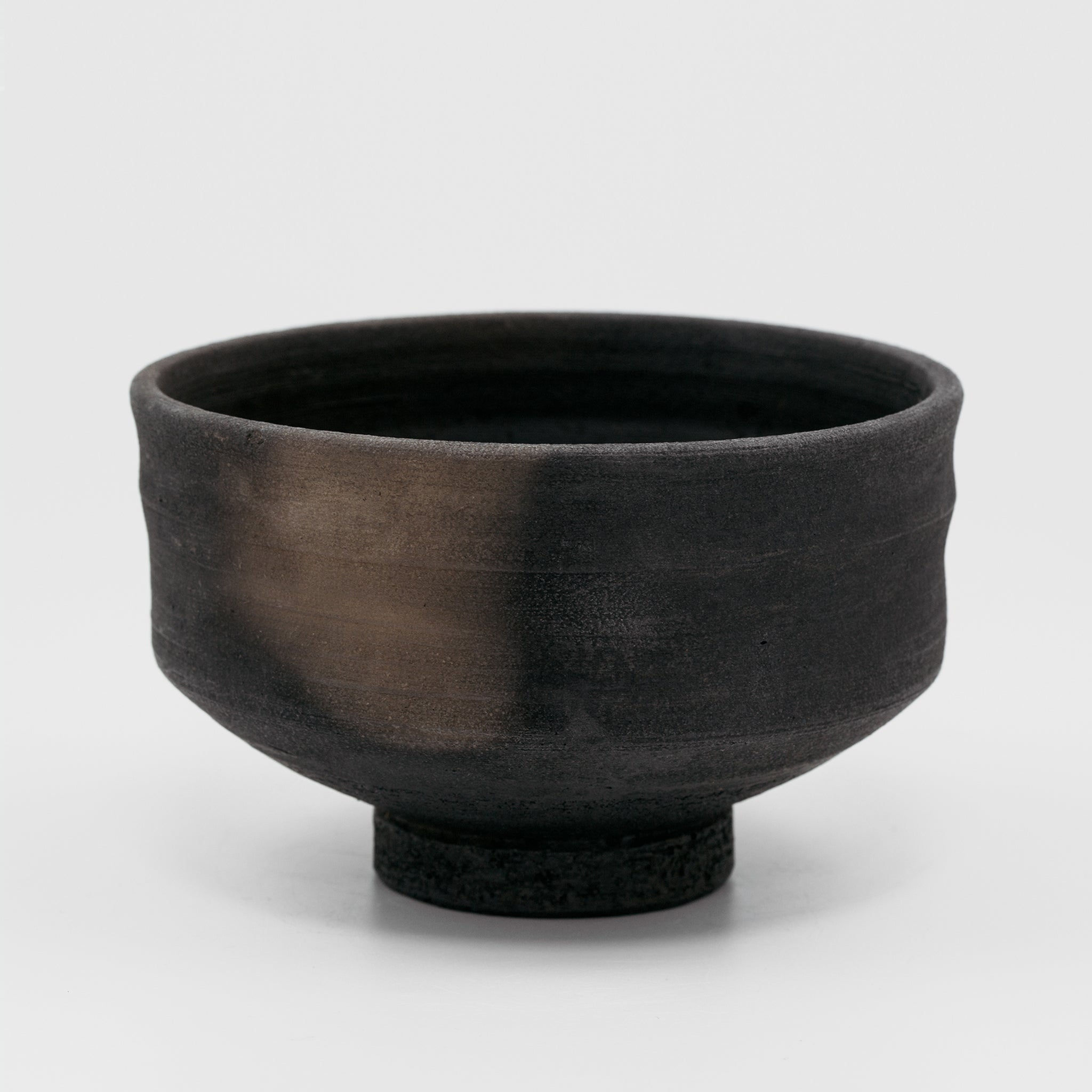 Wheel Thrown Black Chawan No.176/24 - huba.studio