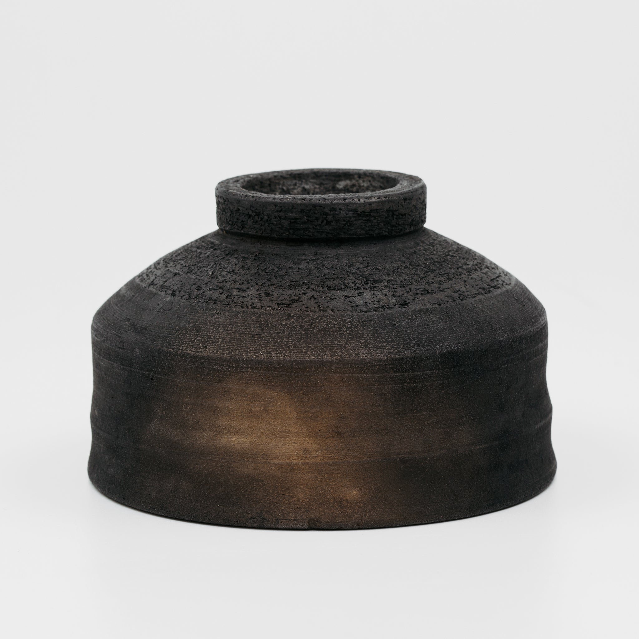 Wheel Thrown Black Chawan No.176/24 - huba.studio