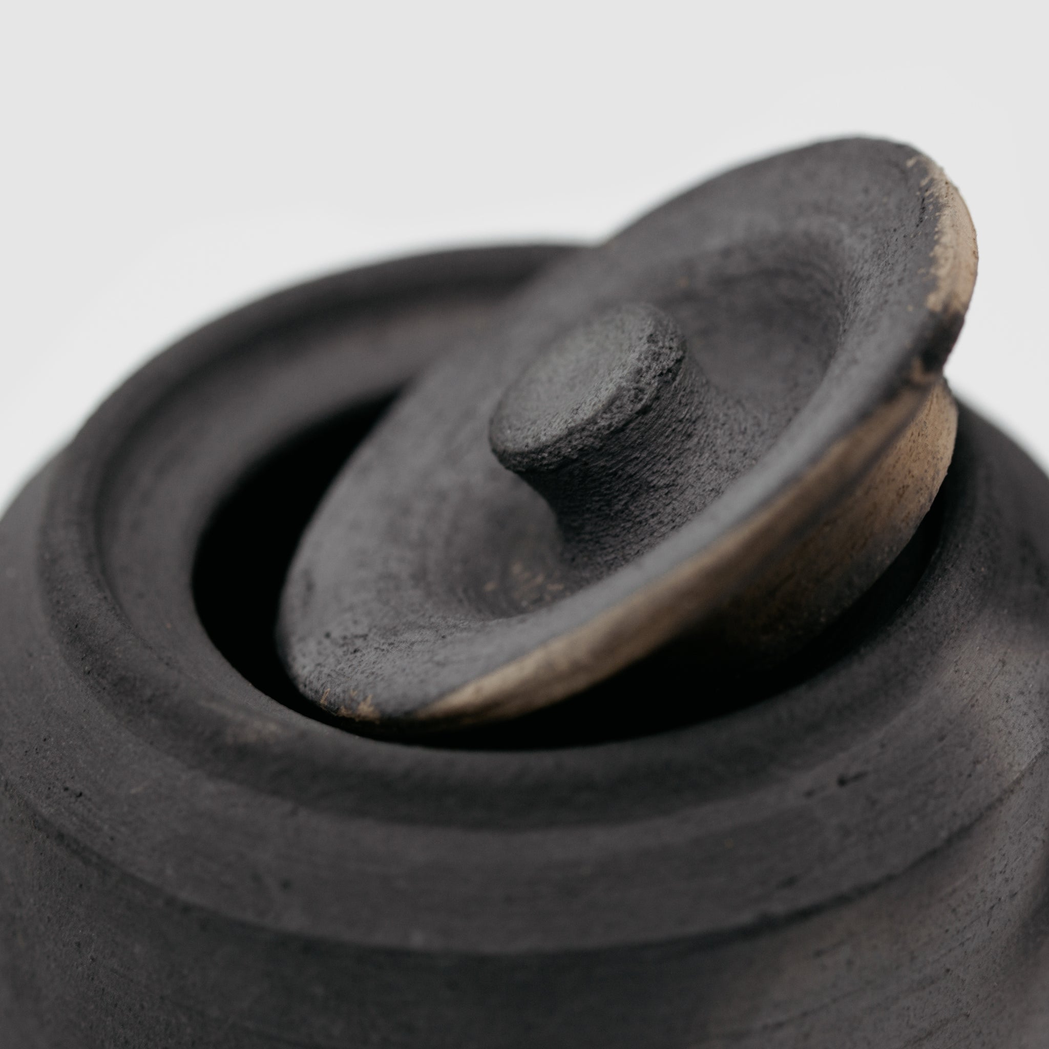 Wheel Thrown Black Lidded Jar No.181/24 - huba.studio