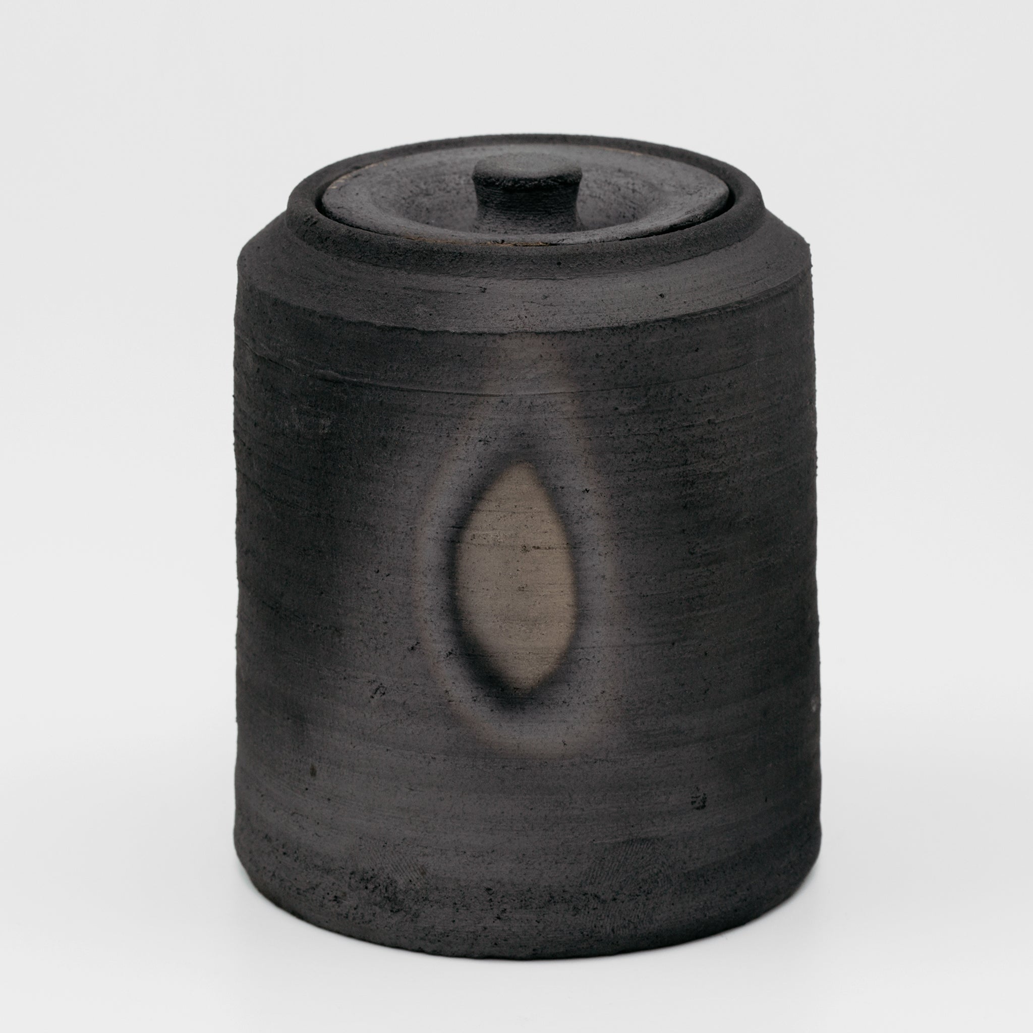 Wheel Thrown Black Lidded Jar No.181/24 - huba.studio